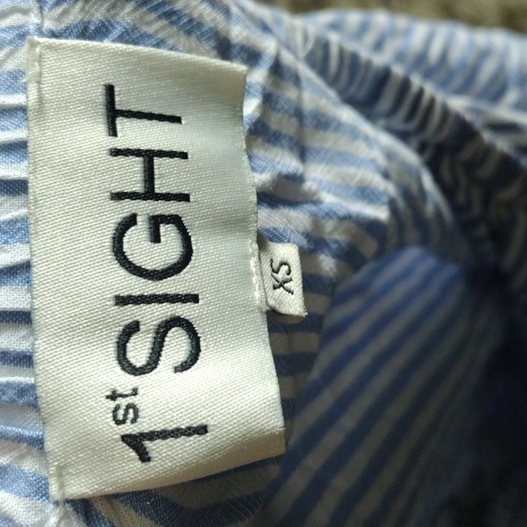 1st Sight Striped Off-Shoulder Top with Belt - Picture 2 of 4